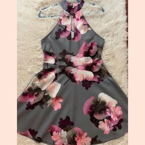 Charlotte Russe halter flare skater dress